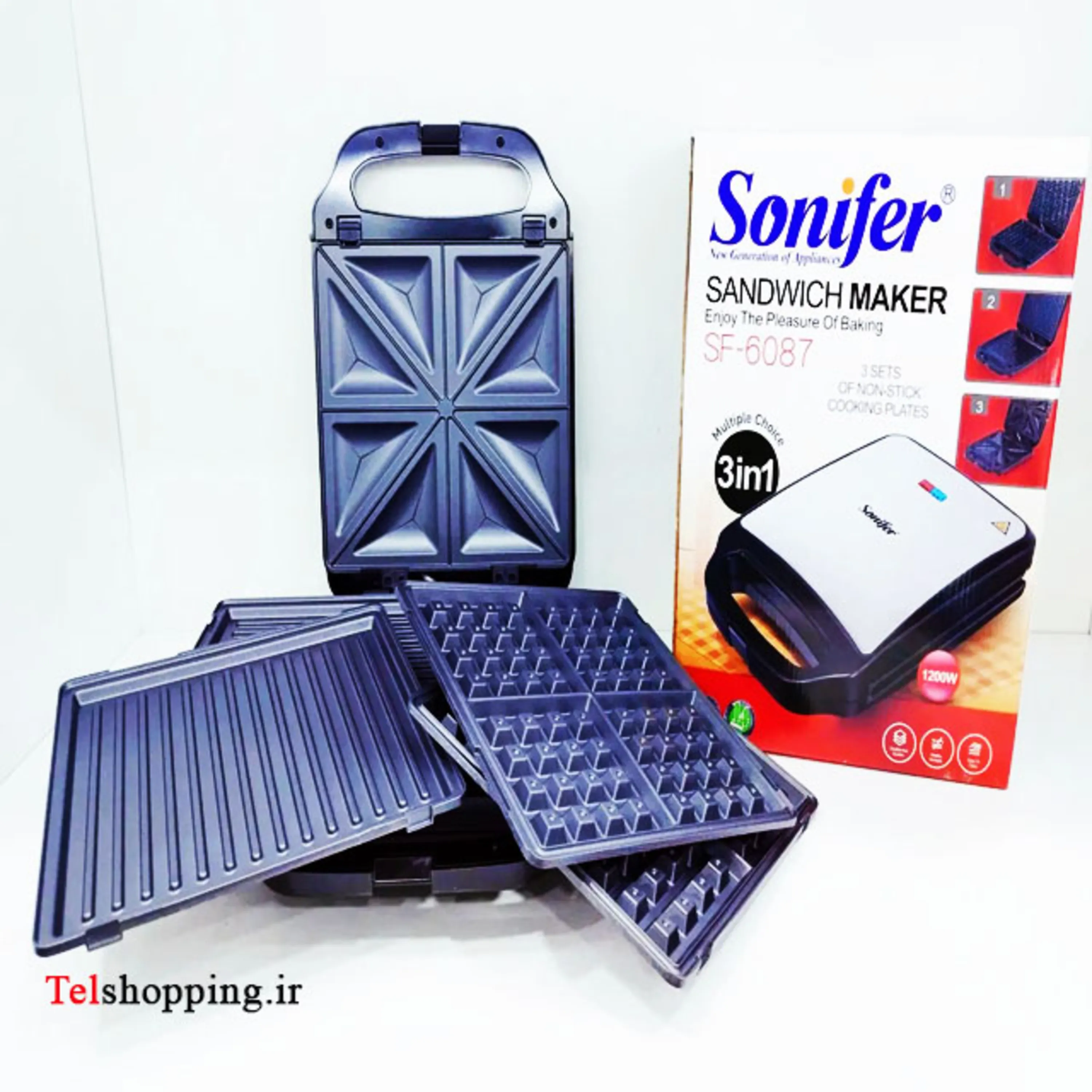 ساندویچ ساز 3 کاره سونیفر مدل SF-6087